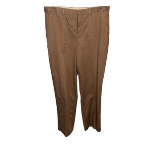 L.L. Bean Mens Comfort Waist Tan Brown Pants Size 40 Cotton Blend Beige